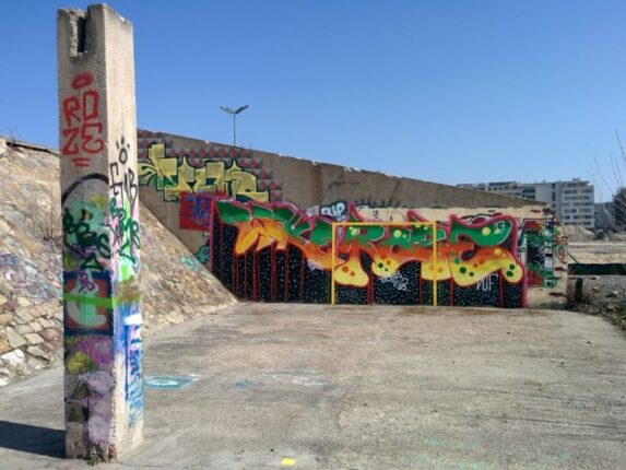 Graffiti am Nordbahnhofgelände