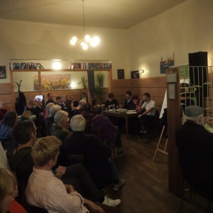 Präsentation der Supergrätzl-Studie am 16. Mai im Automat Welt am Volkertviertel - die Bude ist voll!