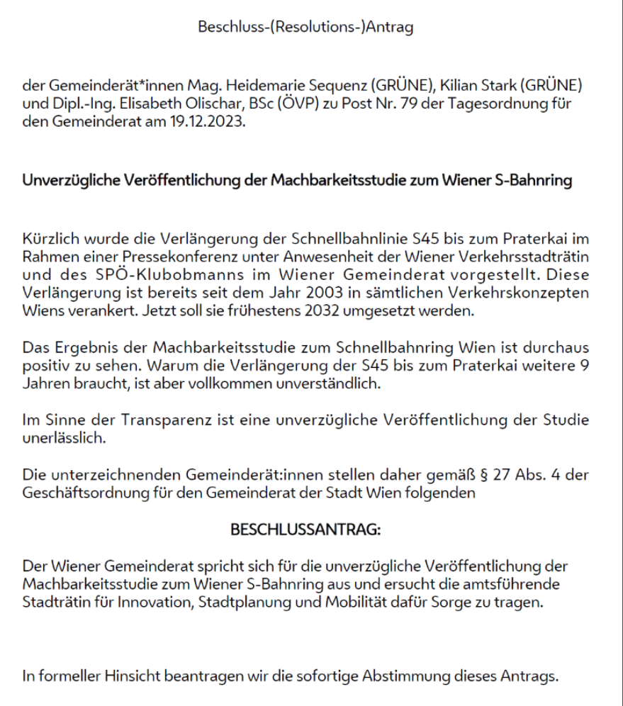 Original-Antrag, Heidi Sequenz, Gemeinderat Dezember 2023