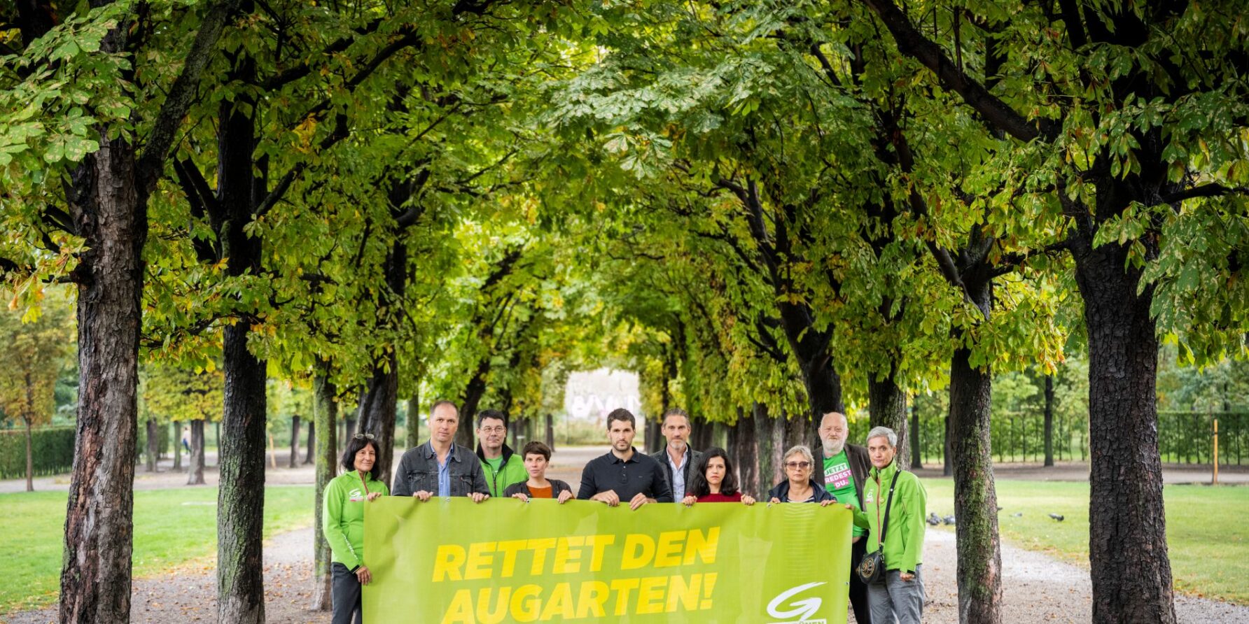 Protestaktion im Augarten, 2021